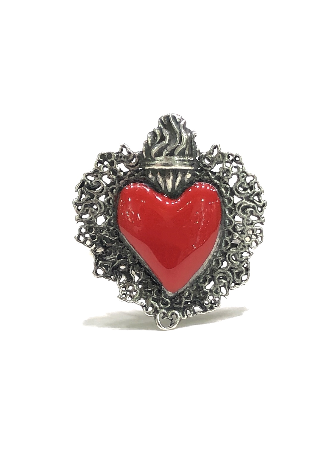 Anello Cuore Sacro Filigrana 