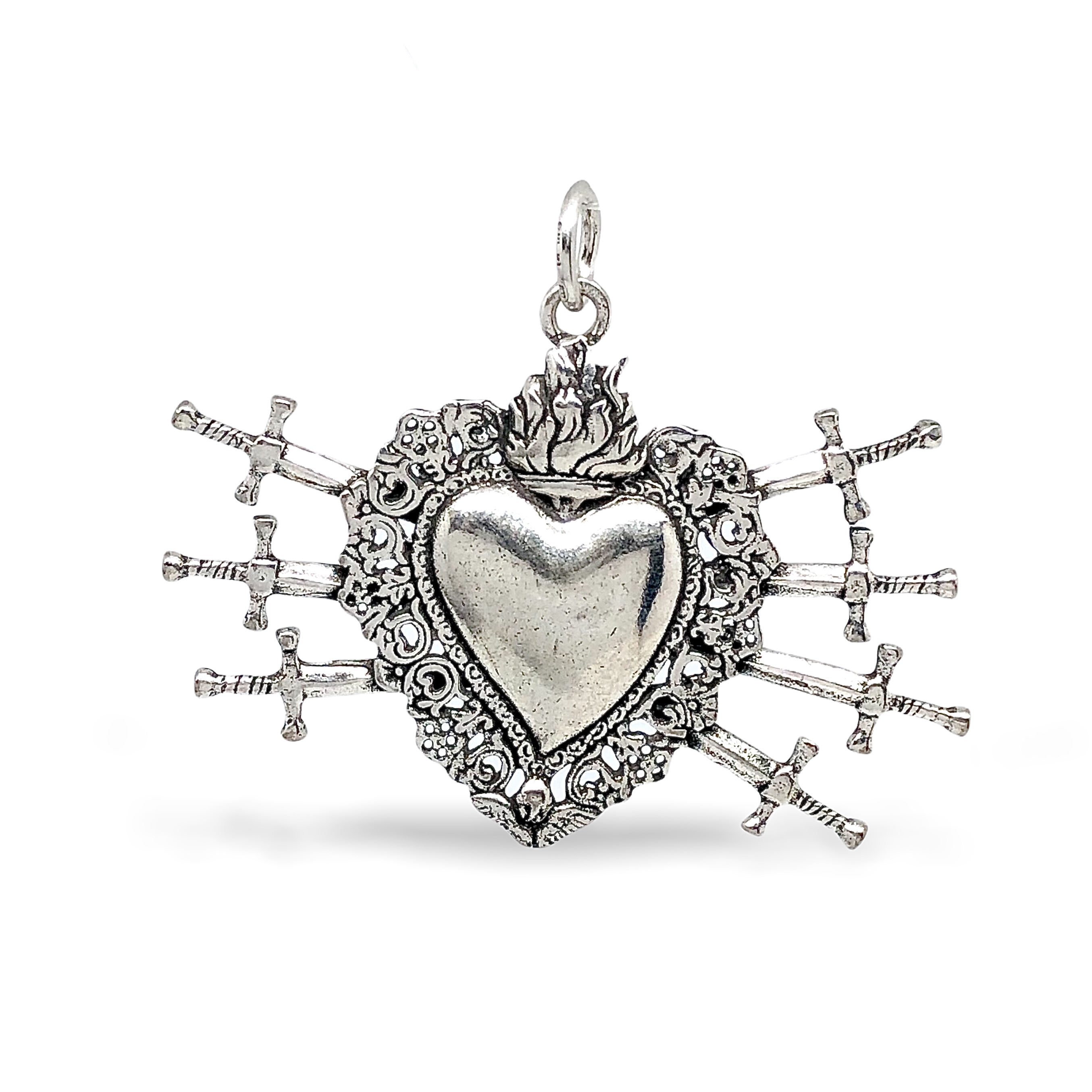 Pendente Cuore Sacro Dalle 7 Spade